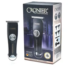 Профессиональный триммер для стрижки волос с насадками Cronier CR-830 (чёрный) черный, золотистый